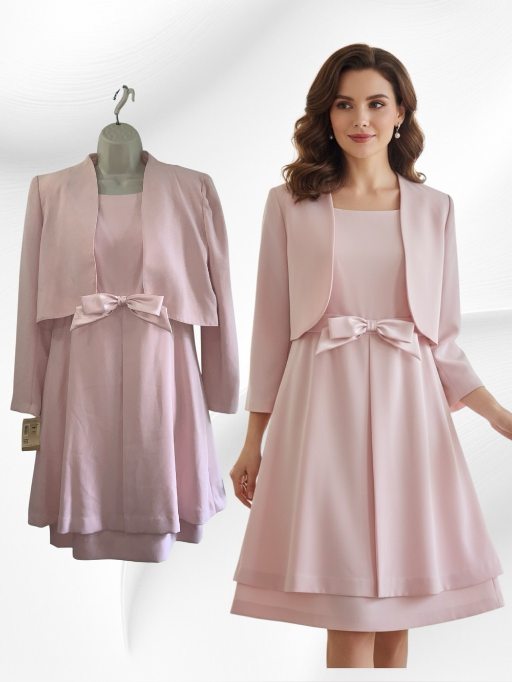 En Francais by Huey Waltzer 2 piece Dress & Jacket  Vintage NWT Nordstrom Sz 12